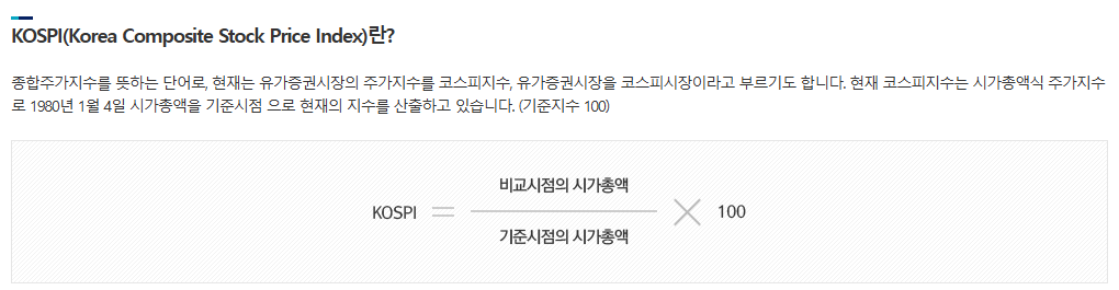 코스피와 코스닥 지수